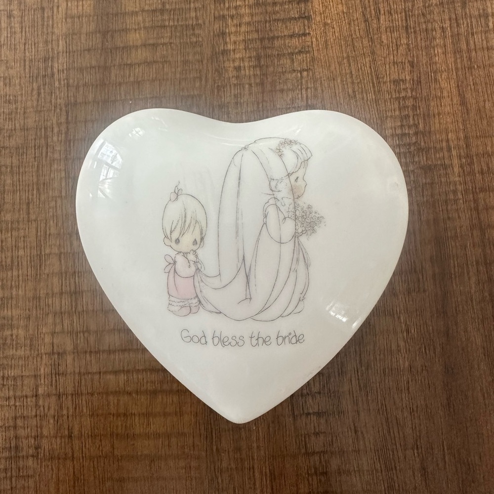 Enesco Precious Moments Heart-Shaped Dish